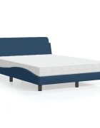 vidaXL Легло с матрак Dover синьо 120x200 см плат