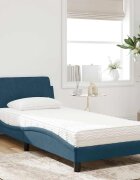 vidaXL Легло с матрак Dover синьо 80x200 см кадифе