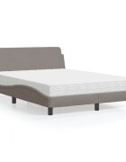 vidaXL Легло с матрак Dover таупе 120x200 см плат