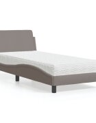 vidaXL Легло с матрак Dover таупе 90x190 см плат