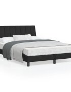 vidaXL Легло с матрак Hanko черно 120x200 см кадифе