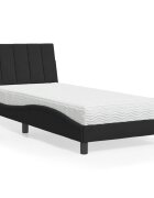 vidaXL Легло с матрак Hanko черно 80x200 см кадифе