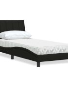 vidaXL Легло с матрак Hanko черно 80x200 см плат