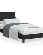 vidaXL Легло с матрак Hanko черно 90x200 см кадифе
