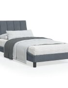 vidaXL Легло с матрак Hanko тъмносиво 100x200 см кадифе