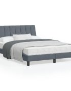 vidaXL Легло с матрак Hanko тъмносиво 120x200 см кадифе