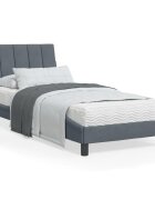 vidaXL Легло с матрак Hanko тъмносиво 90x200 см кадифе