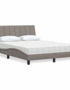 vidaXL Легло с матрак Hanko таупе 120x200 см плат