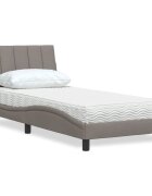 vidaXL Легло с матрак Hanko таупе 90x200 см плат