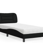 vidaXL Легло с матрак Hvar черно 80x200 см плат