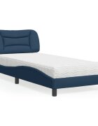 vidaXL Легло с матрак Hvar синьо 90x200 см плат
