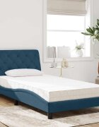 vidaXL Легло с матрак синьо 100x200 см кадифе