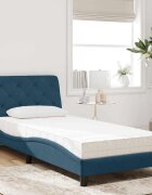 vidaXL Легло с матрак синьо 80x200 см кадифе