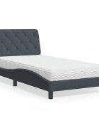 vidaXL Легло с матрак тъмносиво 100x200 см кадифе