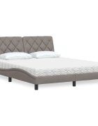 vidaXL Легло с матрак таупе 160x200 см плат