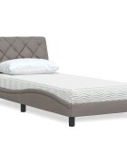 vidaXL Легло с матрак таупе 80x200 см плат