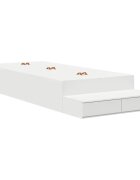 vidaXL Легло с място за съхранение Бяло 80 cm Инженерна дървесина