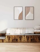 vidaXL Легло с място за съхранение Димян дъб 75 cm Инженерна дървесина