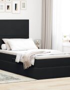 vidaXL Легло с място за съхранение и матрак Черно 90 x 200 cm Кадифе