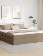 vidaXL Легло с място за съхранение и матрак Капучино 180 x 200 cm