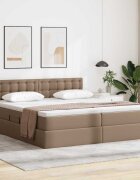 vidaXL Легло с място за съхранение Капучино 180 x 200 cm Изкуствена