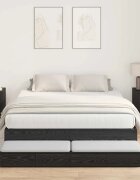 vidaXL Легло с място за съхранение с чекмедже Черния дъб 140 cm