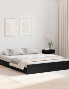 vidaXL Легло с място за съхранение с чекмедже Черния дъб 160 x 200 cm