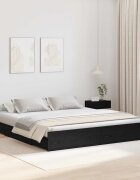 vidaXL Легло с място за съхранение с чекмедже Черния дъб 200 x 200 cm
