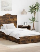 vidaXL Легло с място за съхранение с чекмедже Димян дъб 100 x 200 cm