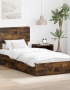 vidaXL Легло с място за съхранение с чекмедже Димян дъб 100 x 200 cm