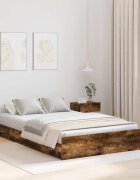 vidaXL Легло с място за съхранение с чекмедже Димян дъб 120 x 190 cm