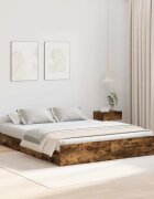 vidaXL Легло с място за съхранение с чекмедже Димян дъб 140 x 200 cm