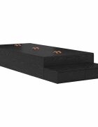 vidaXL Легло с място за съхранение с чекмедже с врата Черния дъб 80 cm
