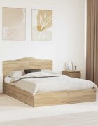 vidaXL Легло с място за съхранение с чекмедже Сонома дъб 150 x 200 cm