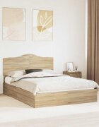 vidaXL Легло с място за съхранение с чекмедже Сонома дъб 150 x 200 cm