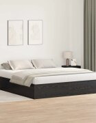 vidaXL Легло с място за съхранение с врата Черния дъб 200 x 200 cm