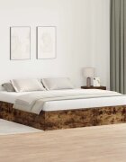 vidaXL Легло с място за съхранение с врата Димян дъб 200 x 200 cm