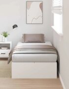 vidaXL Легло с място за съхранение със съхранение Бяло 90 x 190 cm