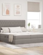 vidaXL Легло с място за съхранение Таупе 180 x 200 cm Текстил