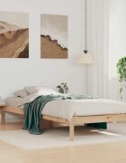 vidaXL Легло с нощни шкафчета Естествен 100 x 220 cm