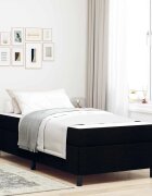 vidaXL Легло с пружинирана основа Черно 80 x 200 cm текстил