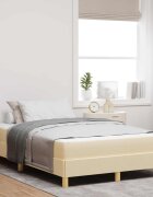 vidaXL Легло с пружинирана основа с матрак Крем 120 x 200 cm текстил