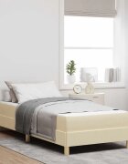 vidaXL Легло с пружинирана основа с матрак Крем 90 x 190 cm текстил