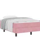 vidaXL Легло с пружинирана основа с матрак Розово 120 x 220 cm текстил