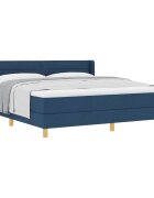 vidaXL Легло с пружинирана основа с матрак Синьо 200 x 180 cm текстил