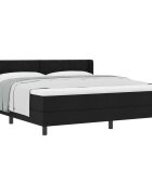 vidaXL Легло с пружинирана основа с таблото Черен 200 x 180 cm текстил