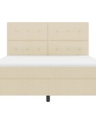 vidaXL Легло с пружинирана основа с таблото Крем 180 x 200 cm текстил