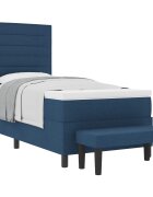 vidaXL Легло с пружинирана основа с таблото Синьо 80 x 200 cm текстил