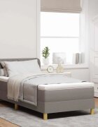 vidaXL Легло с пружинирана основа с таблото Таупе 100 x 200 cm текстил