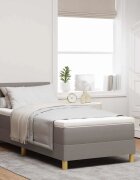 vidaXL Легло с пружинирана основа с таблото Таупе 100 x 200 cm текстил